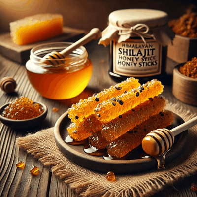 Shilajit Honey Sticks, The Perfect Blend of Energy and Sweetness