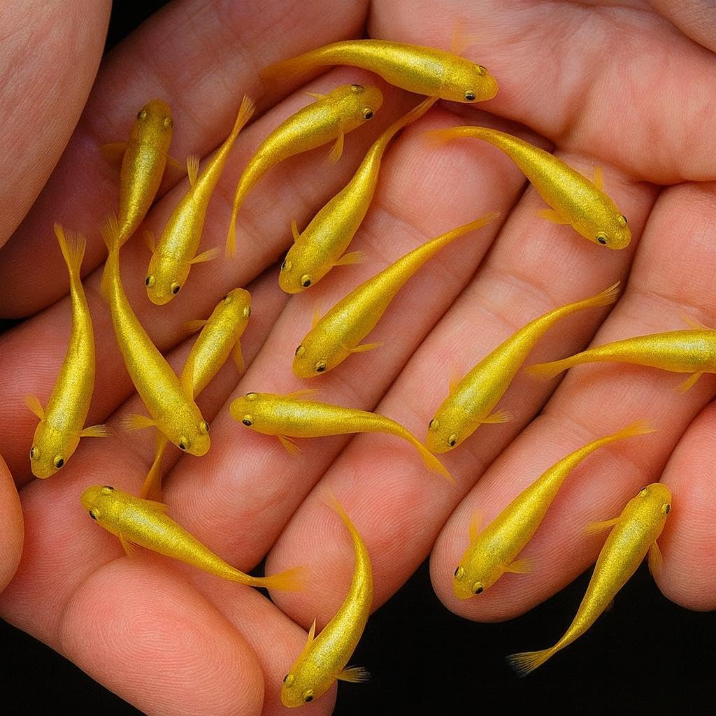 Full Gold 24K Guppy – Premium Live Tropical Aquarium Fish