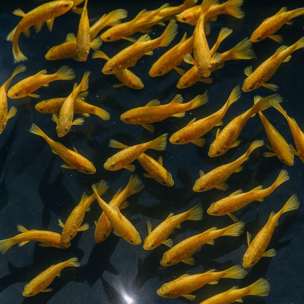 Full Gold 24K Guppy – Premium Live Tropical Aquarium Fish