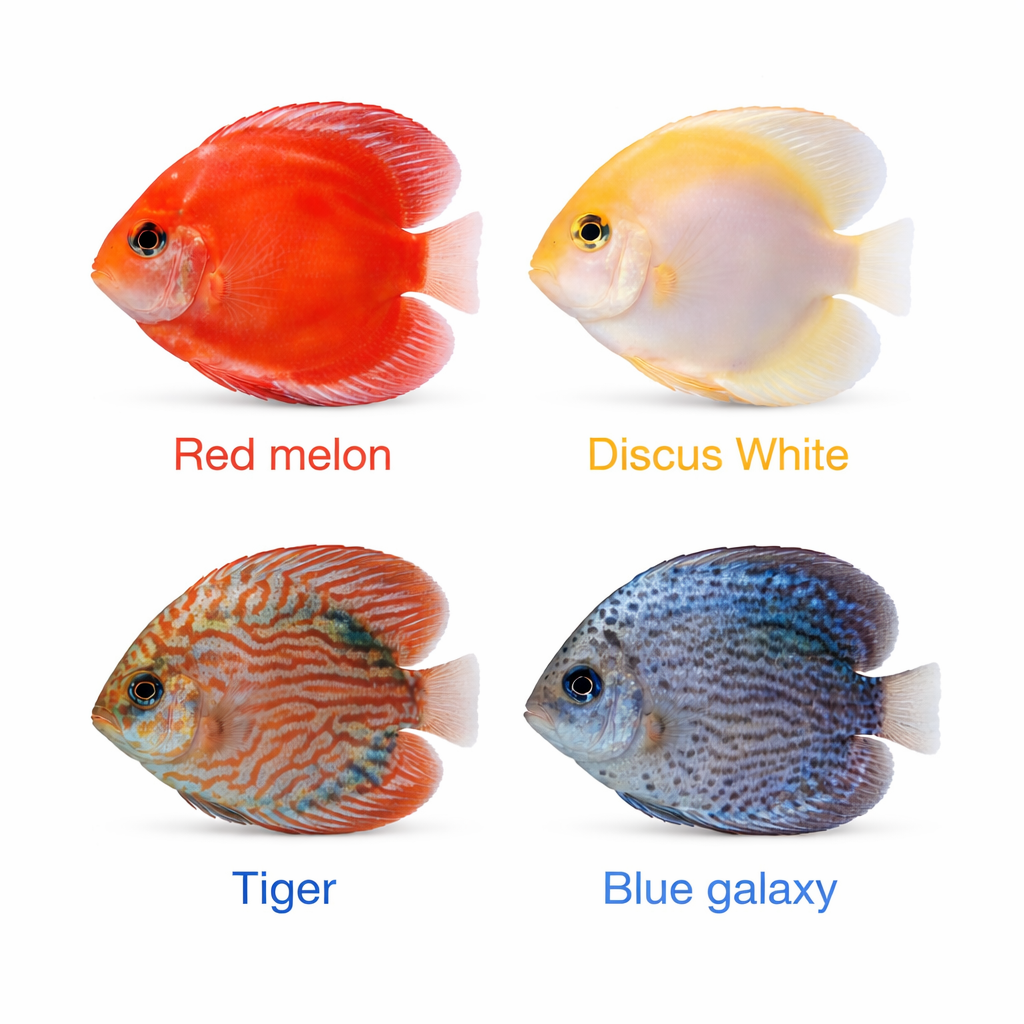 Premium Pack of 4 Discus Fish (4 Inch) – Healthy Live Freshwater Aquarium Fish with Safe Overnight Shipping